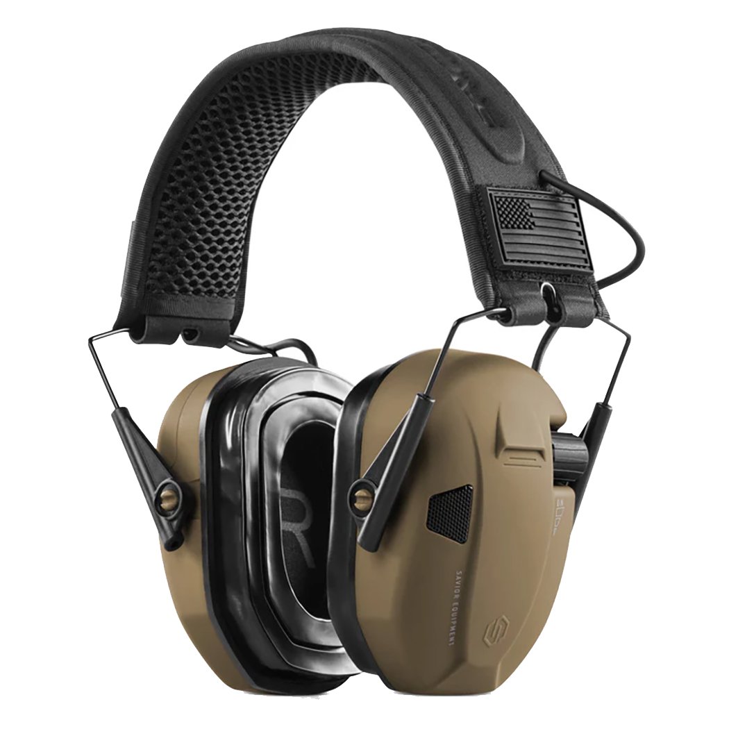 Savior Equipment Apollo Electronic Ear Protection, Tan - EM-APOLLO-TN - Savior Equipment