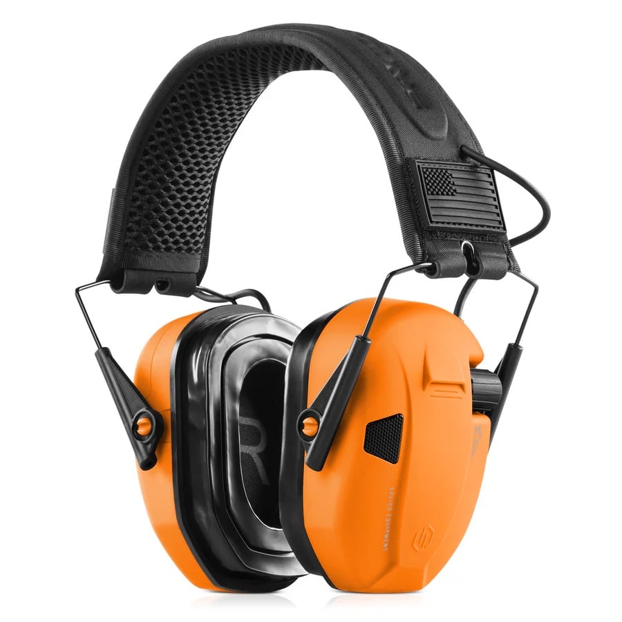 Savior Equipment Apollo Electronic Ear Protection, Orange - EM-APOLLO-AN
