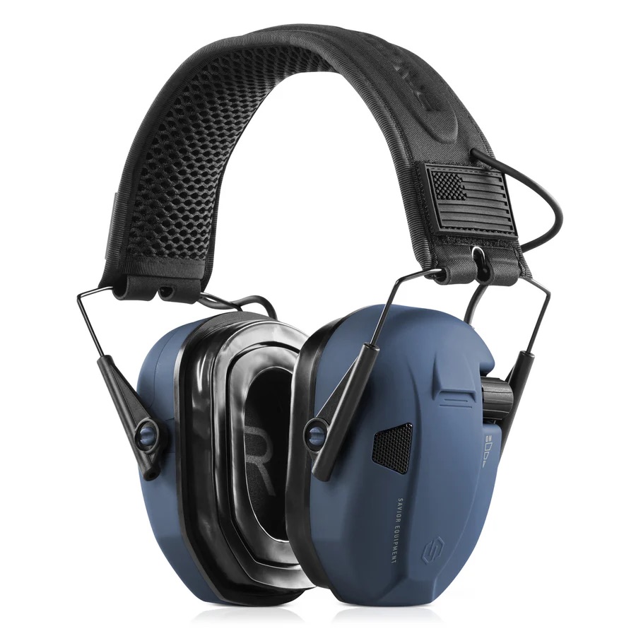 Savior Equipment Apollo Electronic Ear Protection, Midnight Blue - EM-APOLLO-LU - Savior Equipment