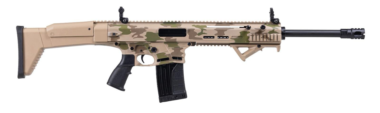 Panzer SCRXII Tactical 12 Gauge 18.5" 5rds Shotgun, FDE Camo - PASCRXIITSFDEMC - Panzer Arms