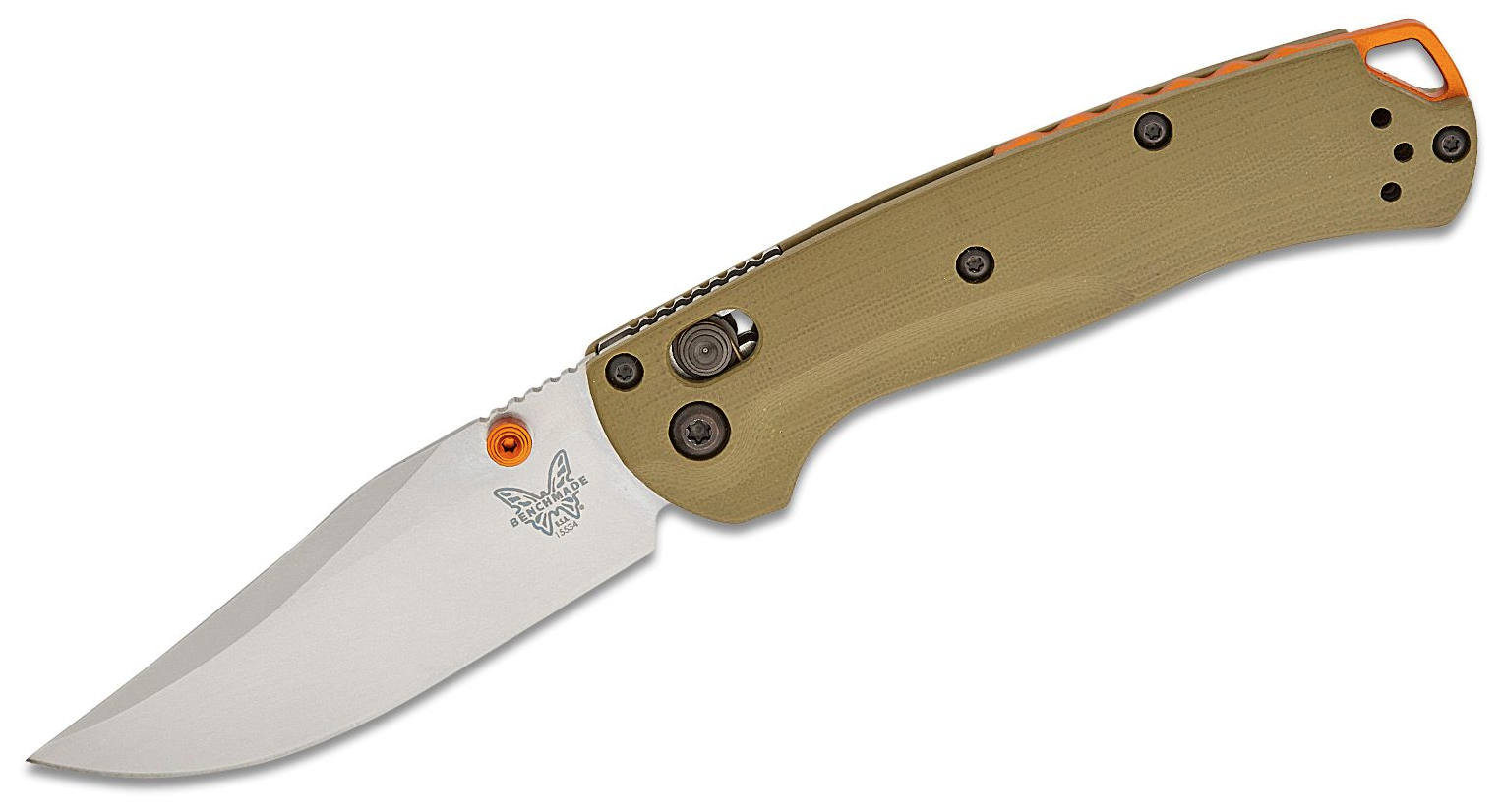 Benchmade Mini Taggedout Folding Drop Point Knife, OD Green - 15534 - Benchmade