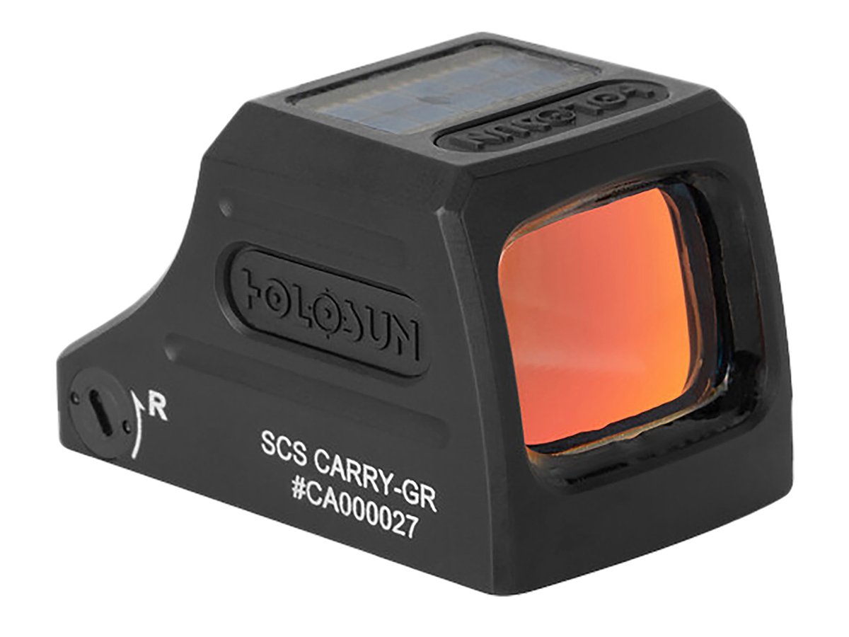 Holosun SCS Carry Solar Charging "K" Compact Green Dot, Black- SCS-CARRY-GR - Holosun