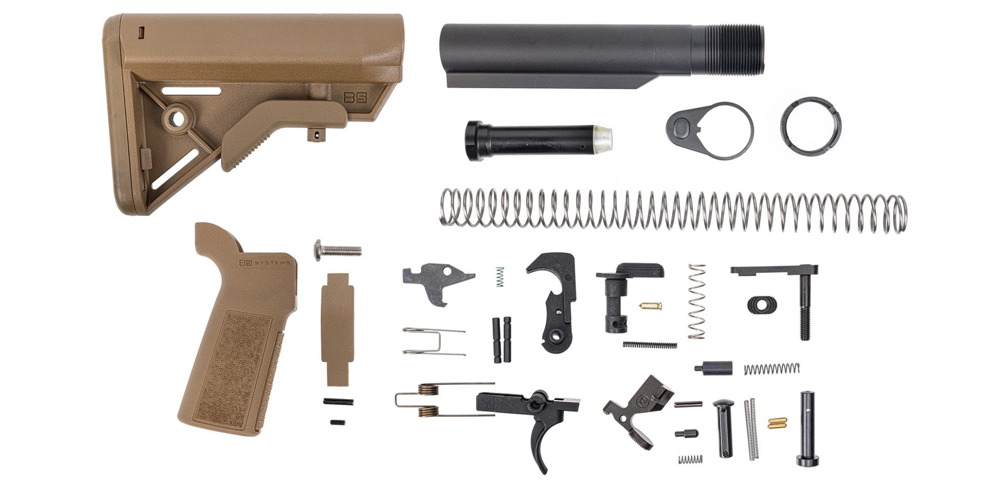 PSA B5 Systems Lower Build Kit with Bravo Stock, Coyote