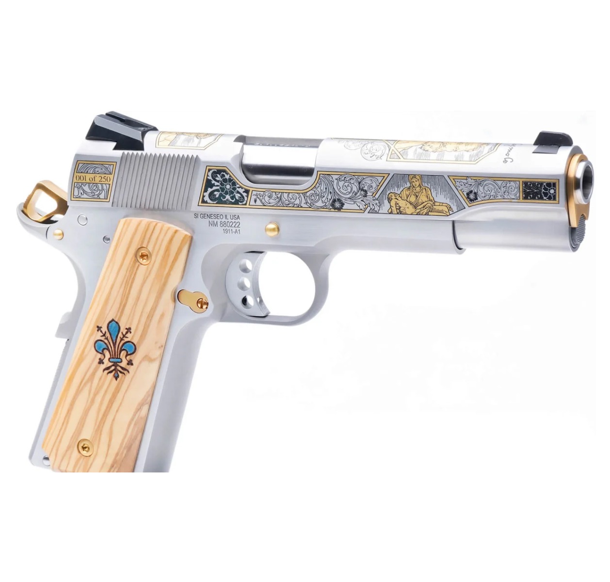 Springfield 1911 .45acp 5" 7rd Pistol, Limited Edition, SS / Italian Ren Michelangelo - SKC-EIR-MA - Springfield Armory