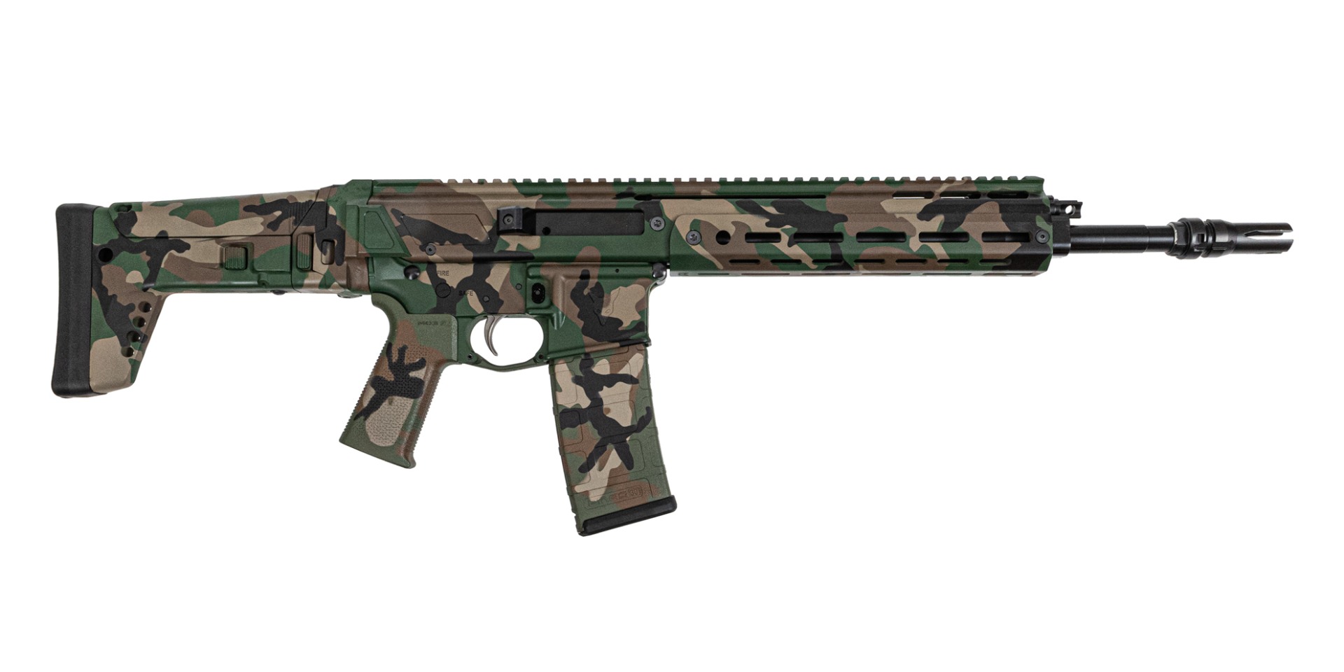 PSA JAKL 13.7" 5.56 1:7 Nitride MOE SL EPT F5 Stock Rifle, M81 Woodland - Palmetto State Armory