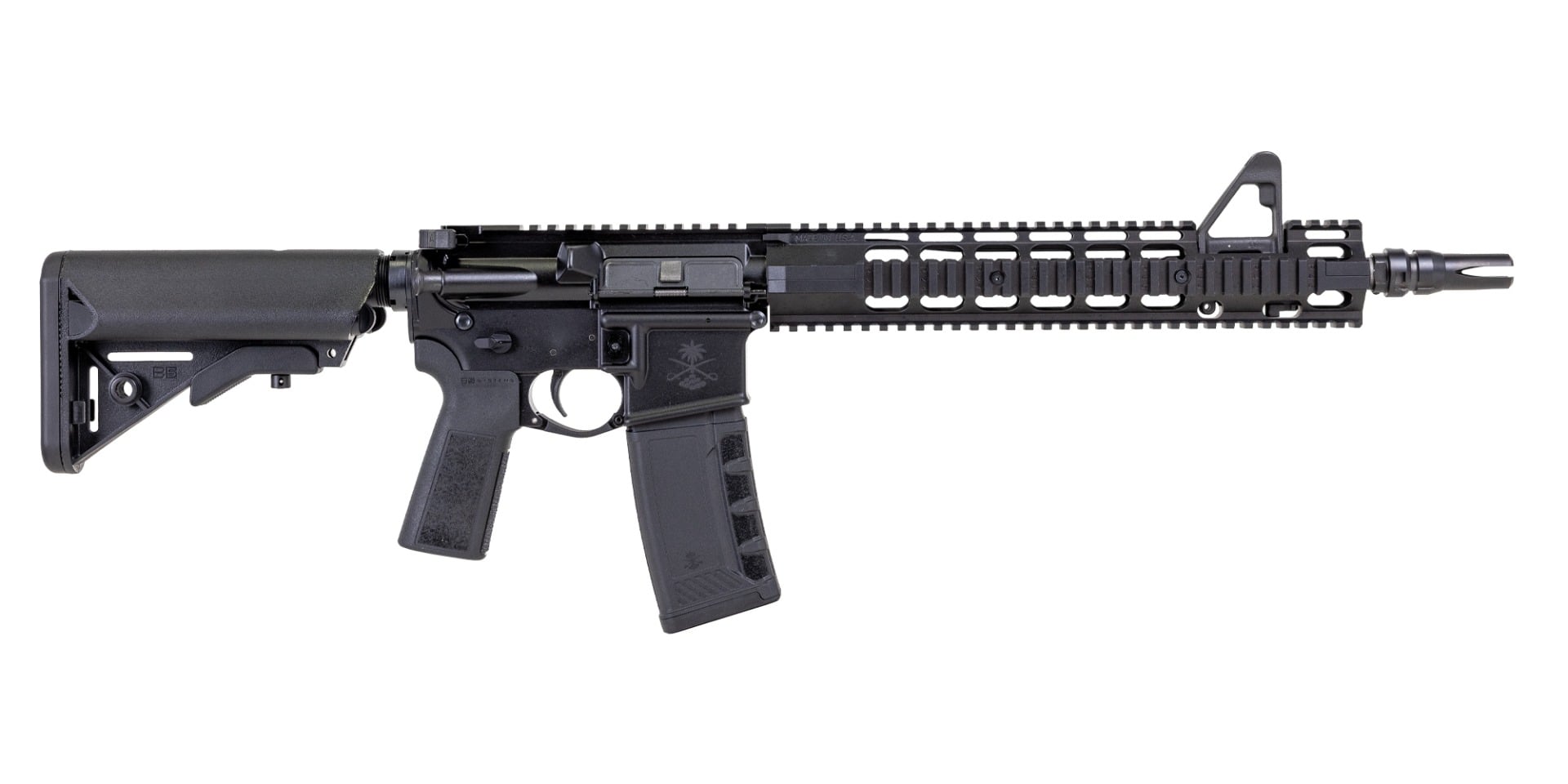 PSA "Sabre" Forged 13.7" Mid-Length 5.56 FSB with 13" Two-Piece Quad Rail and JMAC GFHC-E Pin/Weld B5 Rifle - Palmetto State Armory