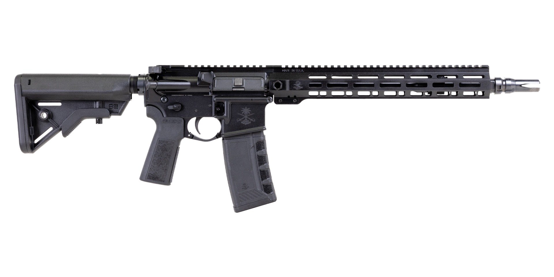 PSA "Sabre" Forged 13.7" Mid-Length 5.56 with 13" Sabre QD Rail and JMAC GFHC-E Pin/Weld  B5 Bravo Rifle - Palmetto State Armory