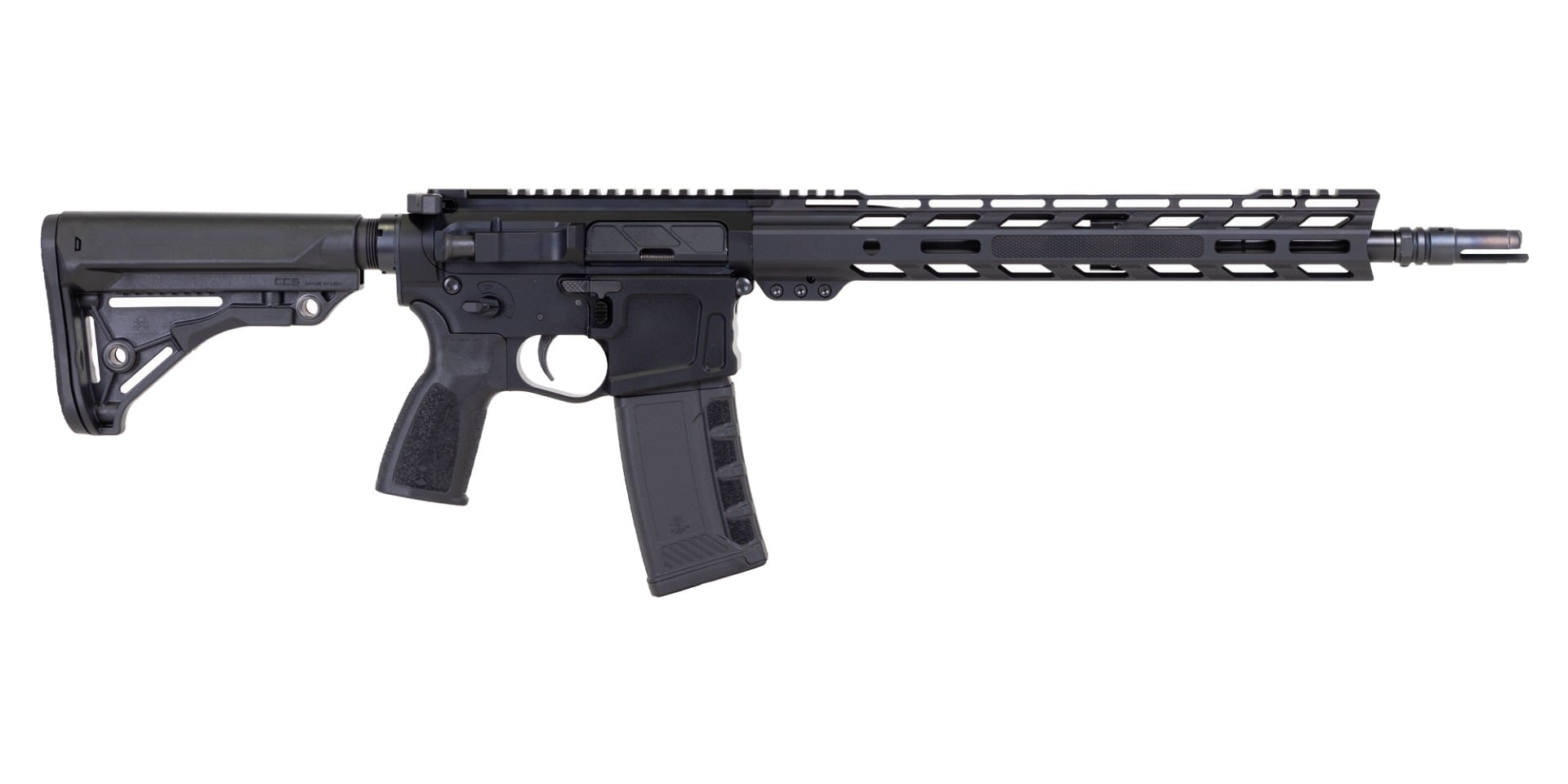 PSA "Sabre" Billet 14.5" .223 Wylde M4 13.5" Knurled Slant Rail and Pin/Weld Rifle with Sabre Furniture - Palmetto State Armory