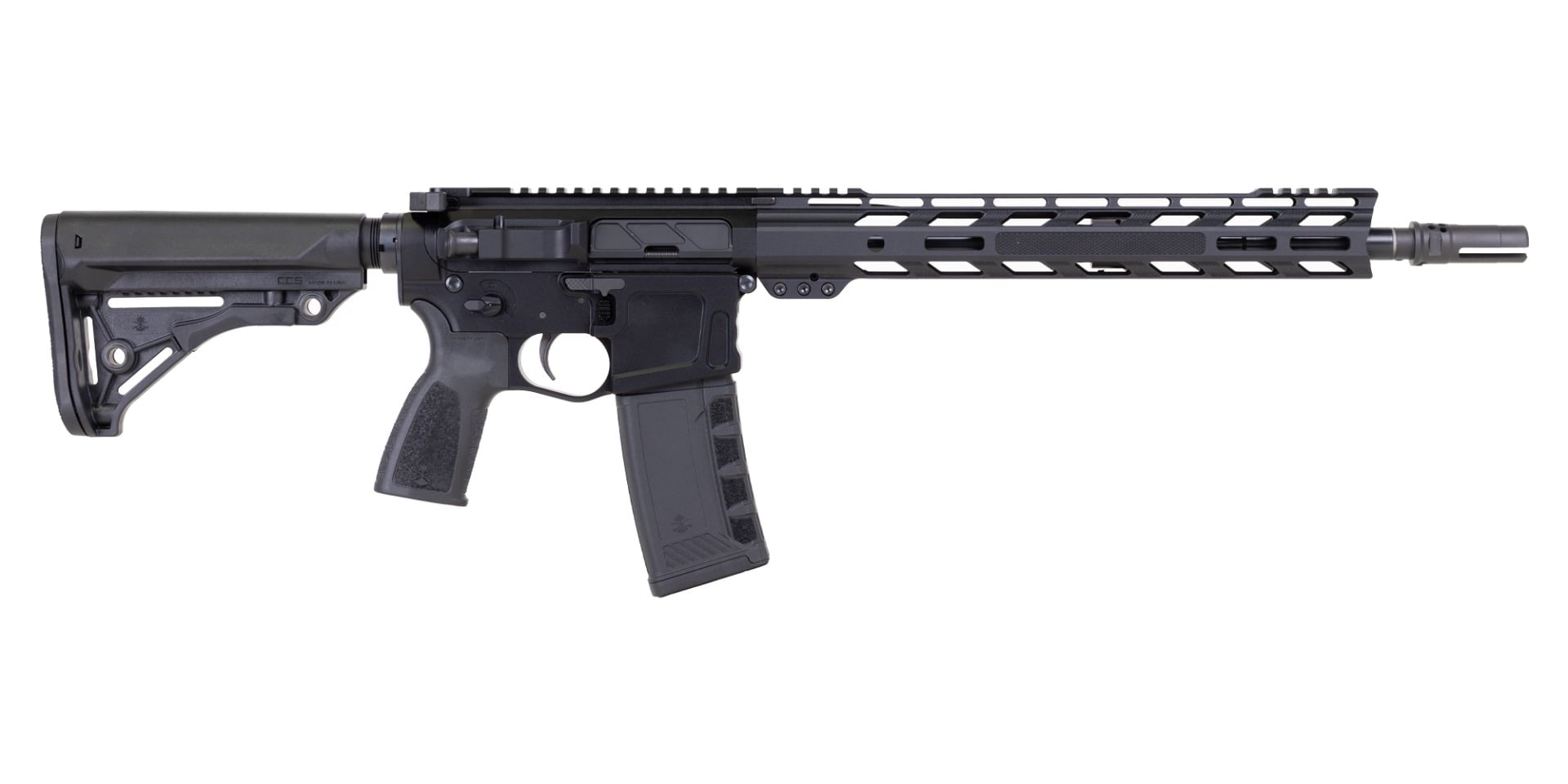 PSA "Sabre" Billet 14.5" .223 Wylde M4 13" Knurled Slant Rail with 3 Prong, B&T, 1/2"-28 Rifle & Sabre Furniture - Palmetto State Armory