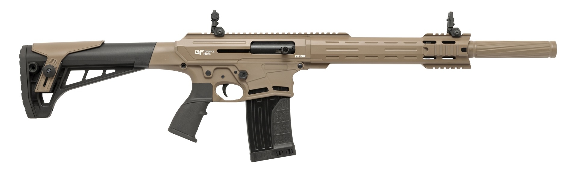 G-Force GF12AR 12 Gauge Shotgun 18.5" Semi-Auto, FDE - GF12AR-FDE - GForce Arms
