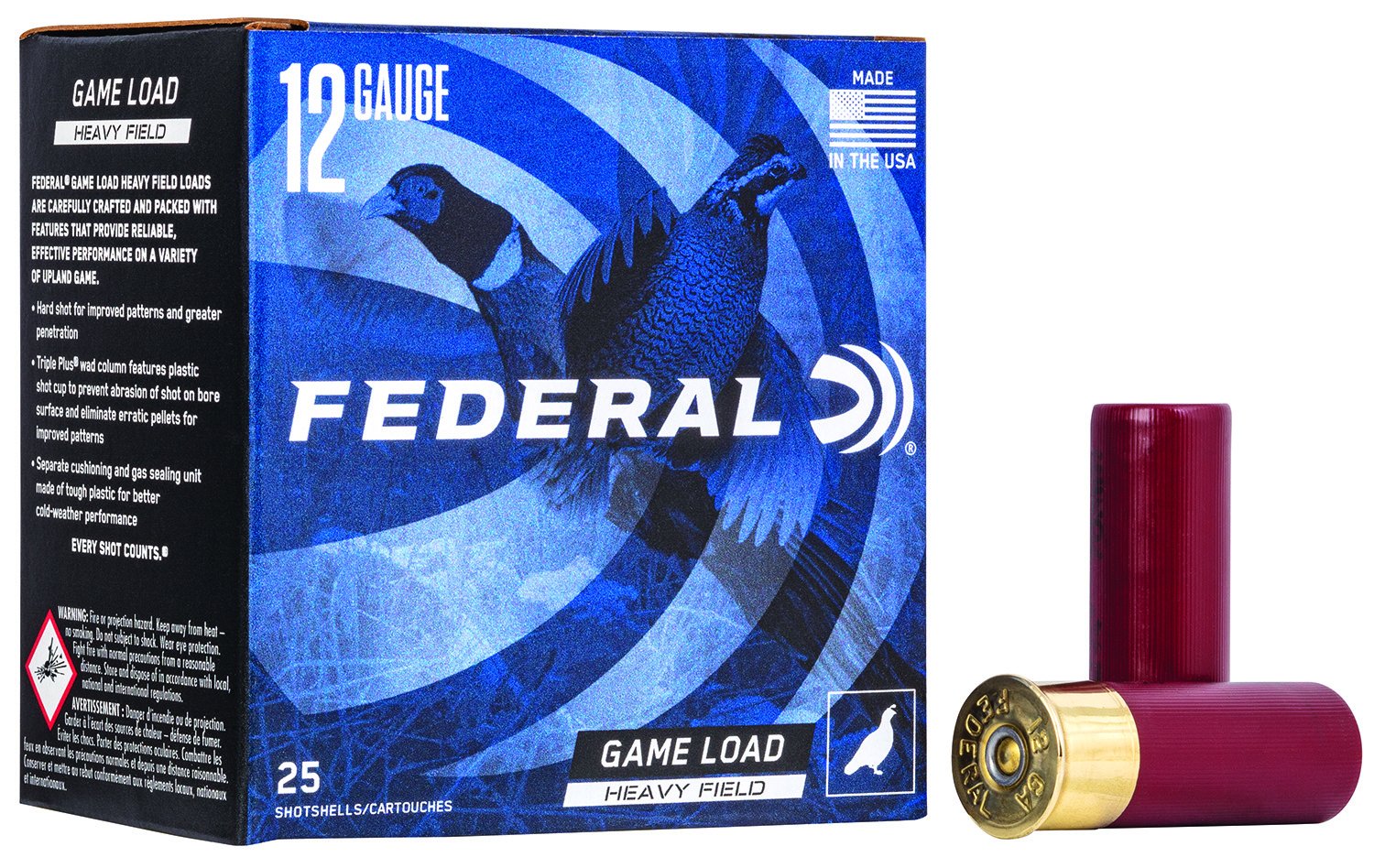 Federal H1254 Game-Shok Heavy Field 12 Gauge Shotgun Shells 2.75" #4    25 Bx - Federal