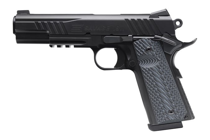 Savage 1911 Gov't Style w/ Rail .45ACP 5" 8rds, Black Nitride - 67210 - Savage Arms