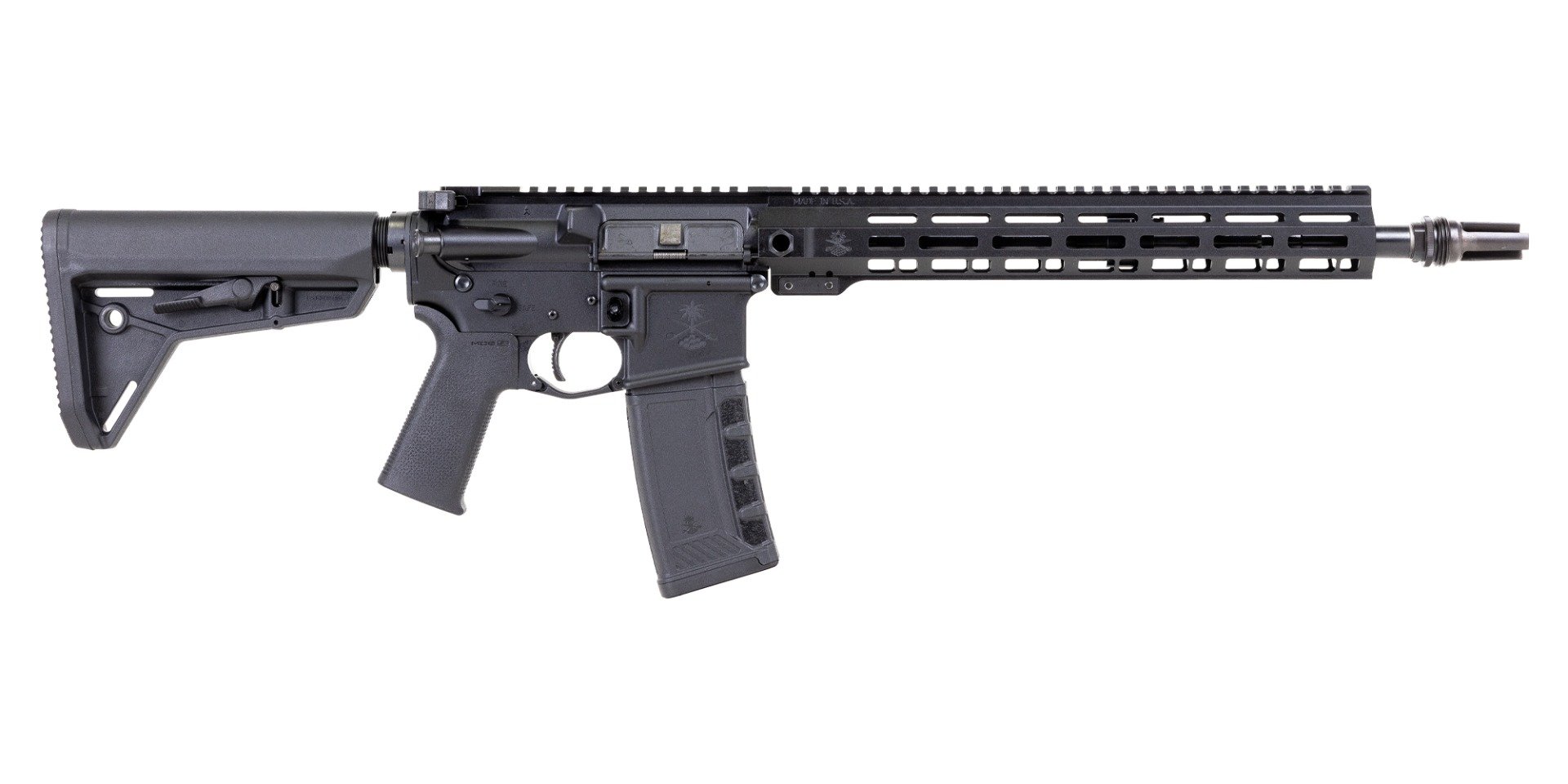PSA "Sabre" Forged 14.5" .223 Wylde M4 13" Sabre QD Rail and Pin/Weld SilencerCo ASR Flash Hider with Magpul SL Furniture - Palmetto State Armory