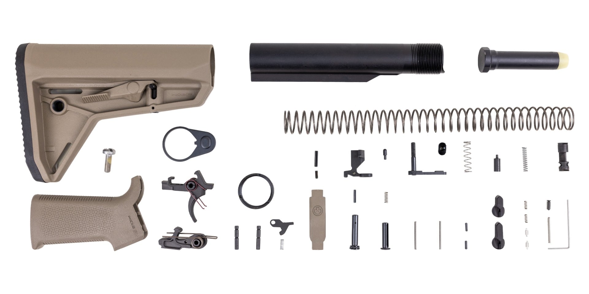 PSA Sabre-15 Lower Build Kit with MOE SL Stock and Grip - FDE - Palmetto State Armory