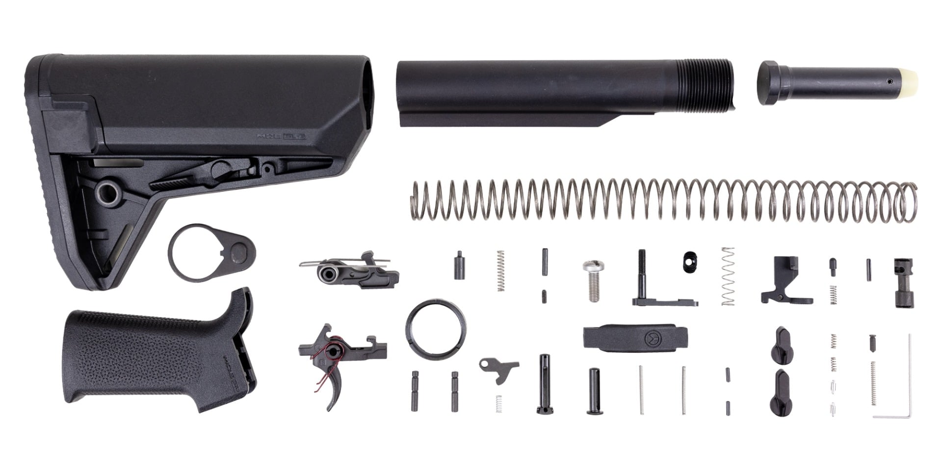 PSA Sabre-15 Lower Build Kit with MOE SL-S Stock and Grip, Black - Palmetto State Armory