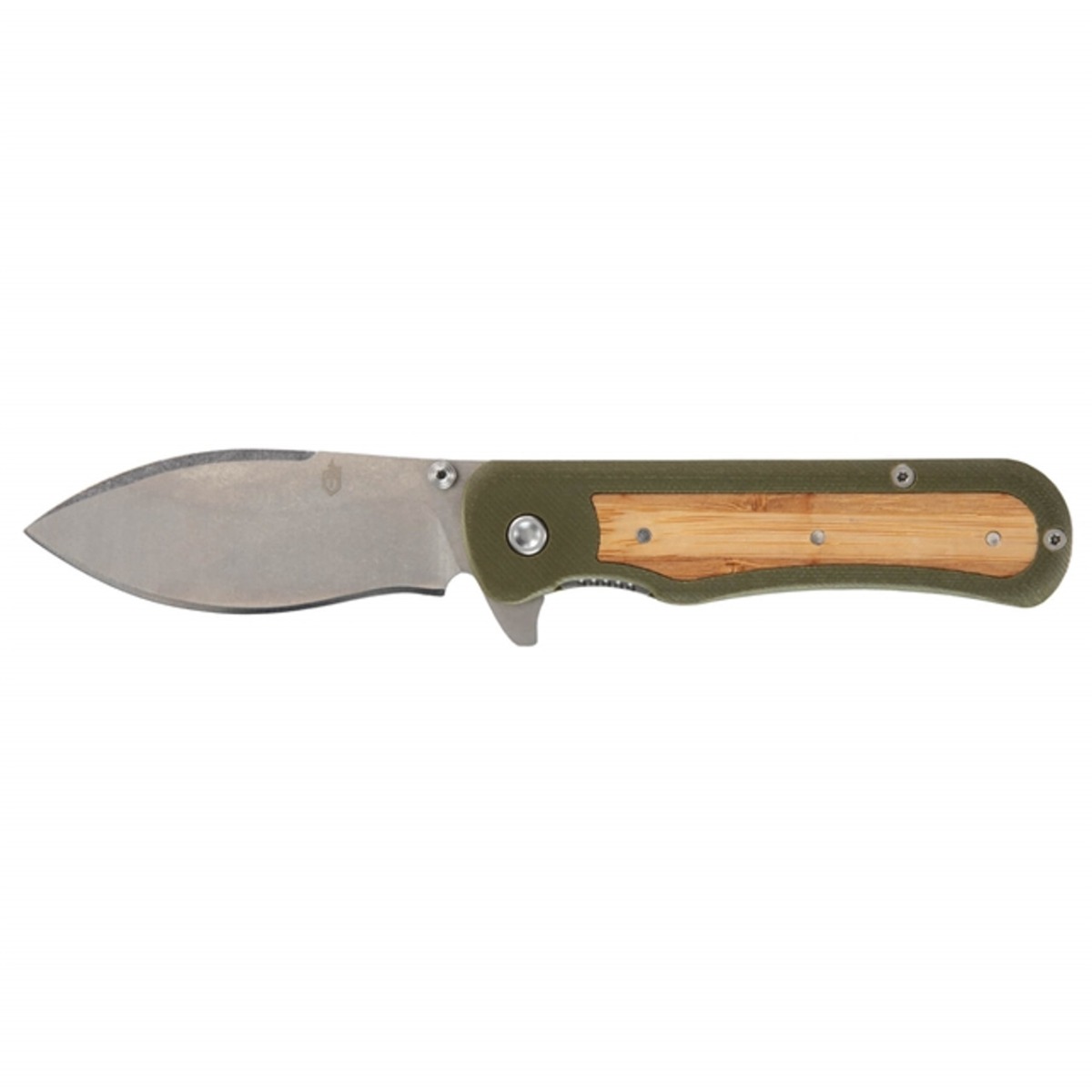 Gerber Confidant Folding Drop Point Knife, Bamboo/ODG - 1066476