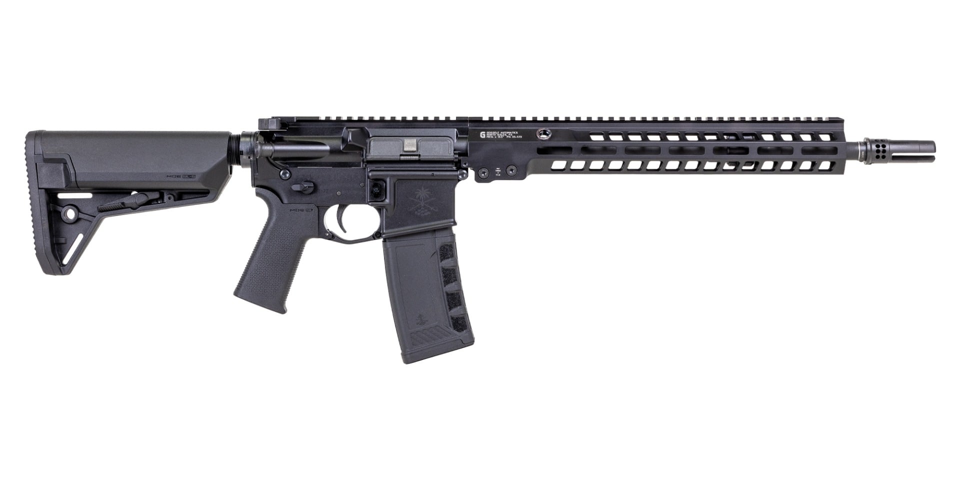 PSA "Sabre" Forged 14.5" 5.56 FN CHF CL 13.5" Geissele MK14 Pin/Weld Rifle w/ 3 Prong, B&T, 1/2"-28 & Magpul SL-S Furniture - Palmetto State Armory