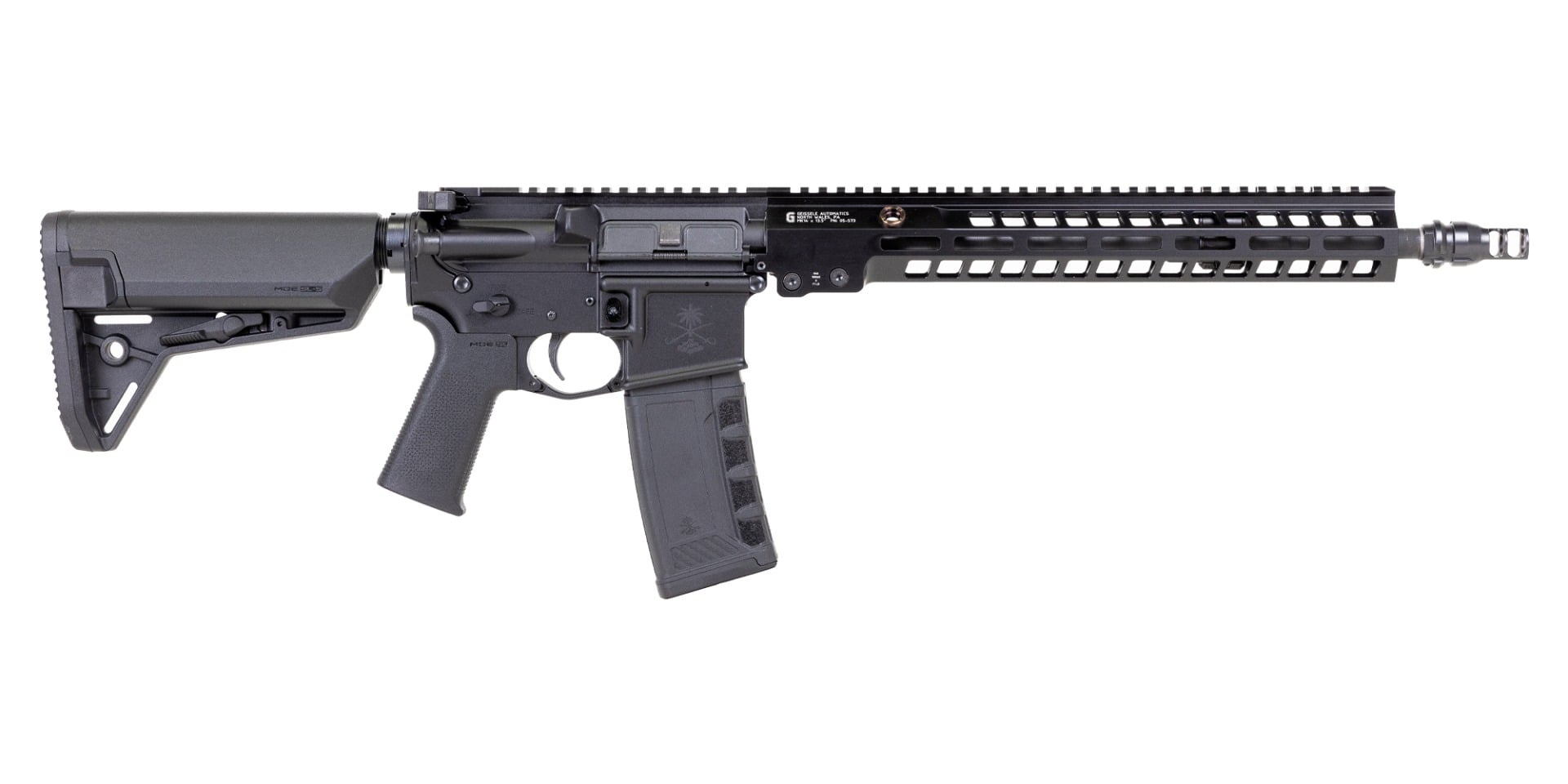 PSA "Sabre" Forged 14.5" 5.56 FN CHF CL 13.5" Geissele MK14 Pin/Weld Rifle with JMAC Keymo Mount and Magpul SL-S Furniture - Palmetto State Armory