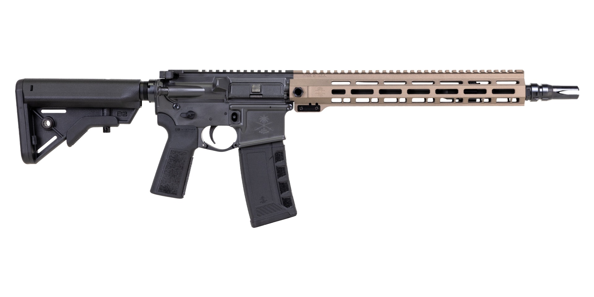 PSA "Sabre" Forged 13.7" FN CHF CL 5.56 with 13" Sabre QD rail Midnight Bronze Pin/Weld B5 Bravo Rifle - Smoke - Palmetto State Armory