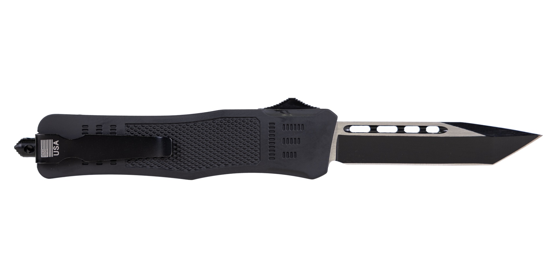 Master Cutlery 825 OTF Tanto Knife, Black - OTF825