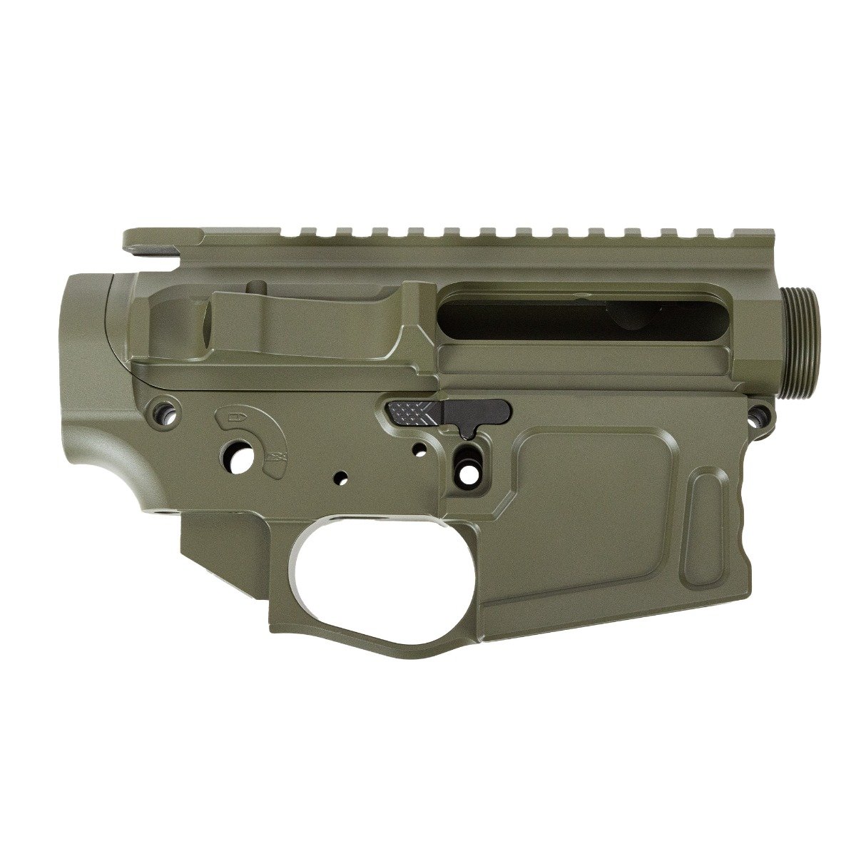 PSA Sabre-15 Billet Ambi-Receiver Set, OD Green - Palmetto State Armory
