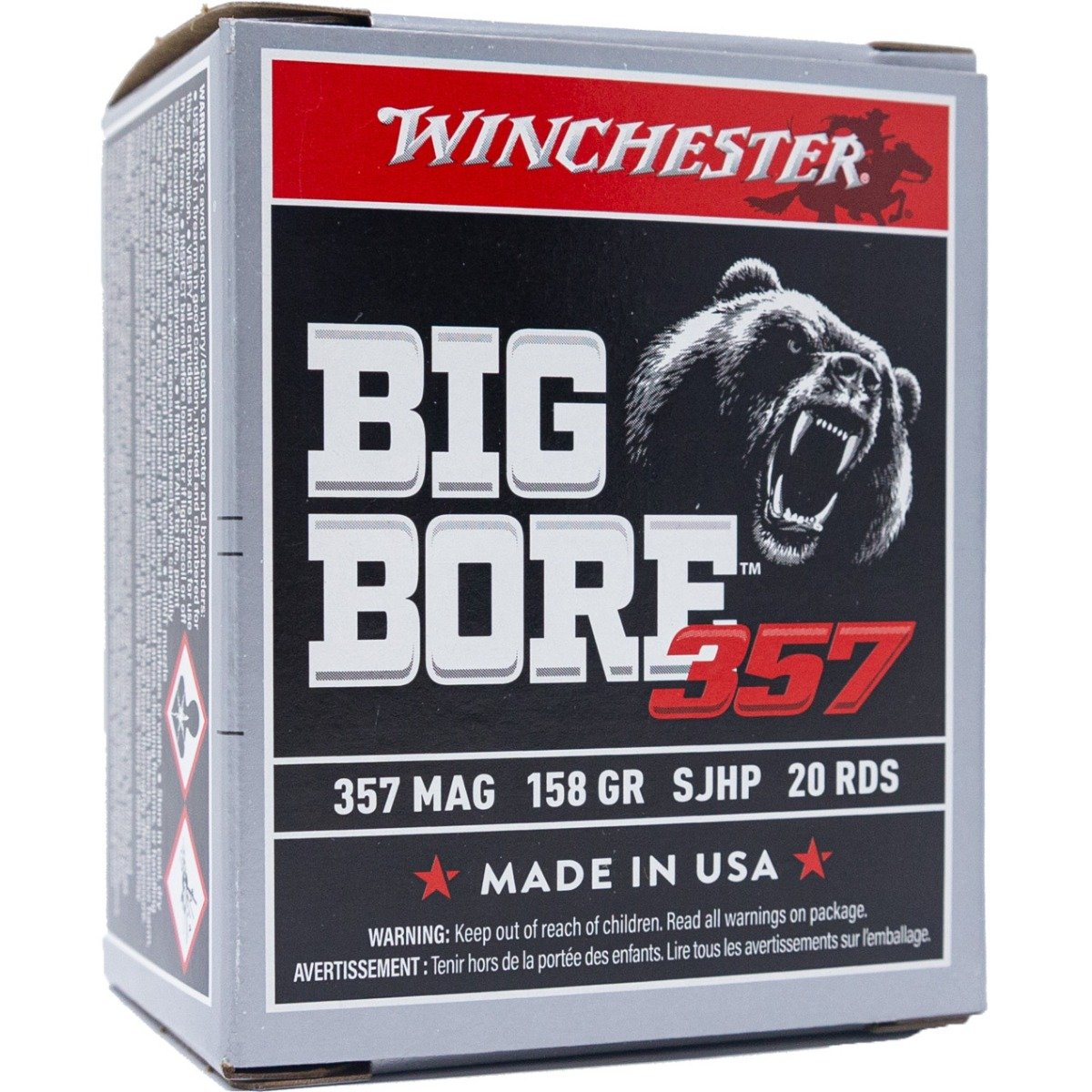 Winchester Big Bore .357 Magnum 158gr JHP 20rds - X357MBB - Winchester