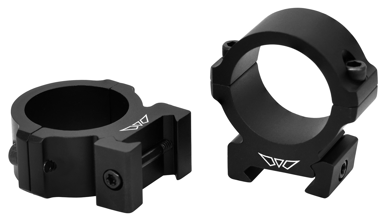 Warne Vapor Horizontal 30mm Ring Set, Matte Black - V614M - Warne