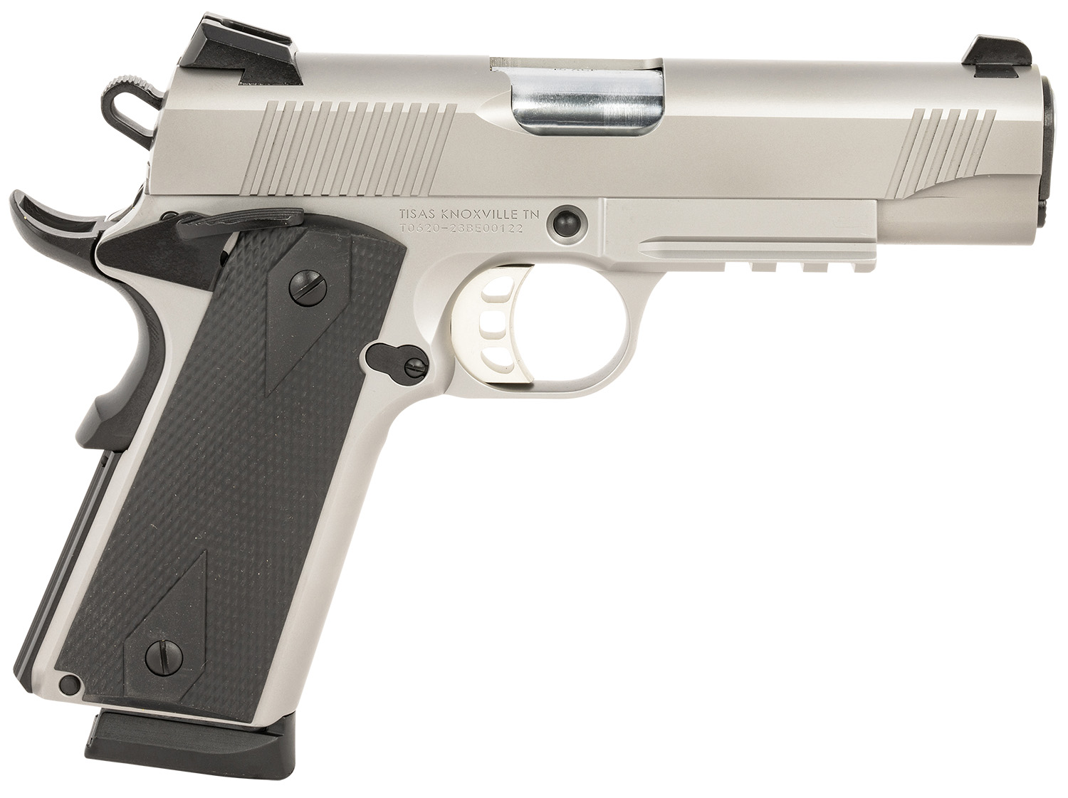 Tisas 1911 Carry .45 ACP 4.25" 8rd, Stainless Steel - 10100124 - Tisas