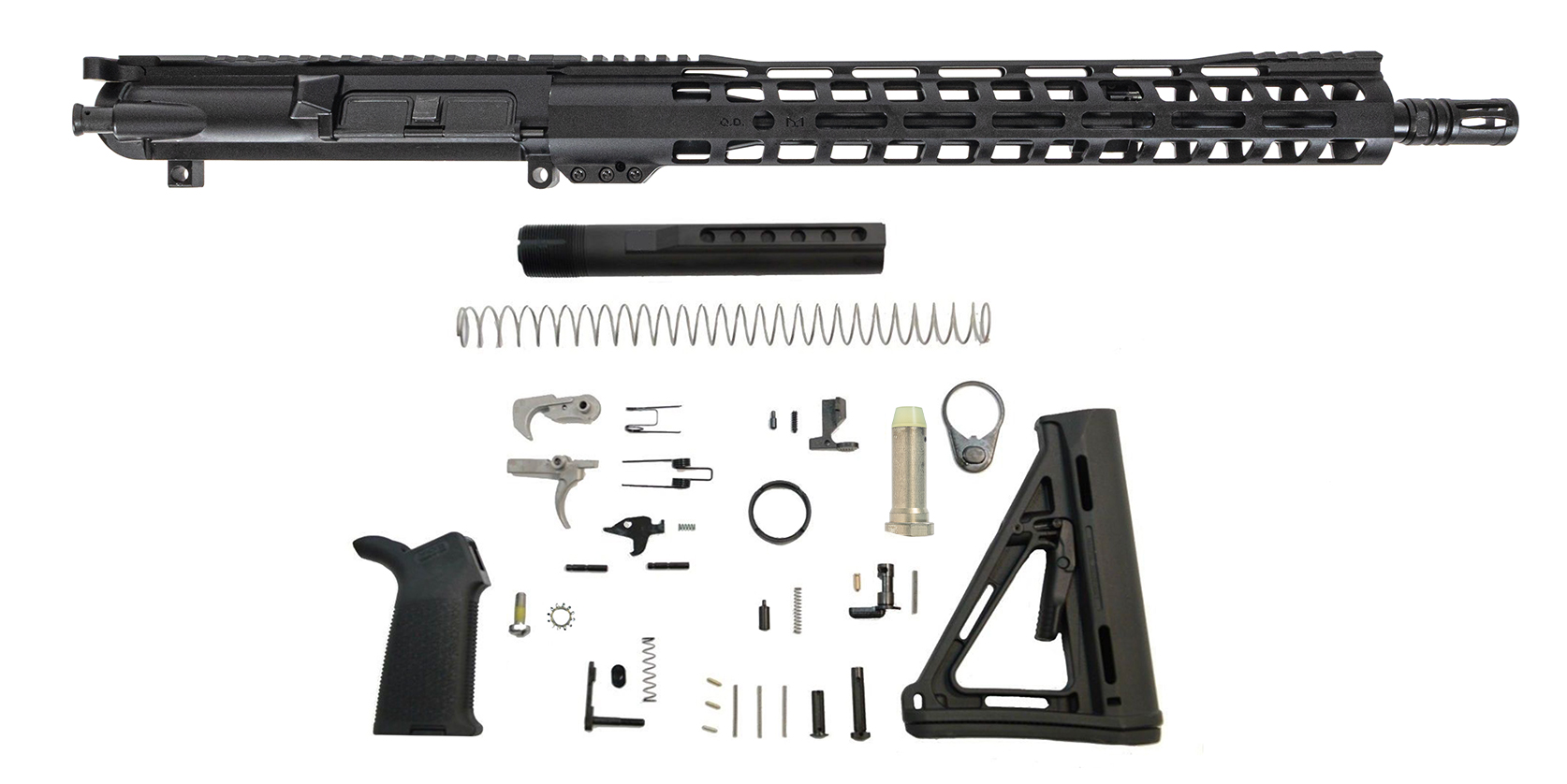 PA10 16" Mid-Length .308 WIN 1/10 Nitride 15" Lightweight M-lok MOE EPT Rifle Kit - Palmetto State Armory