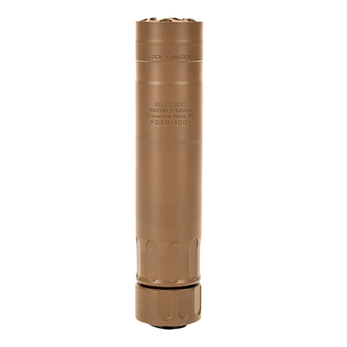 Rugged Razor762 Rifle Suppressor - FDE - Rugged Suppressors