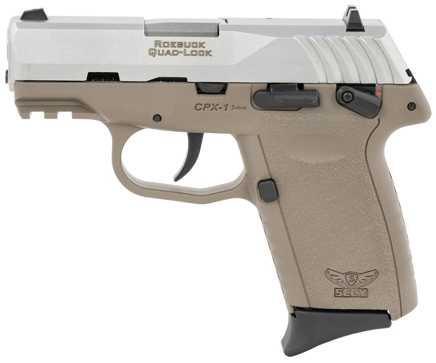 SCCY CPX-1 Gen 3 9mm 3.1" 10rd, Silver/Flat Dark Earth - CPX-1TTDEG3 - Sccy
