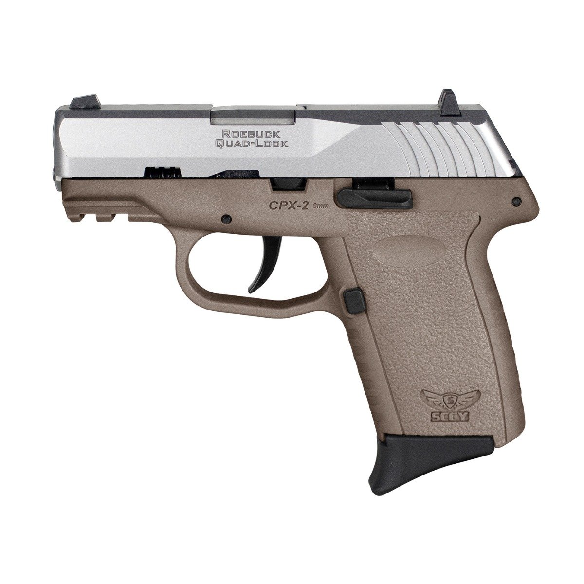 SCCY CPX-2 9mm 3.1" 10rd, Silver/Flat Dark Earth - CPX-2TTDEG3 - Sccy