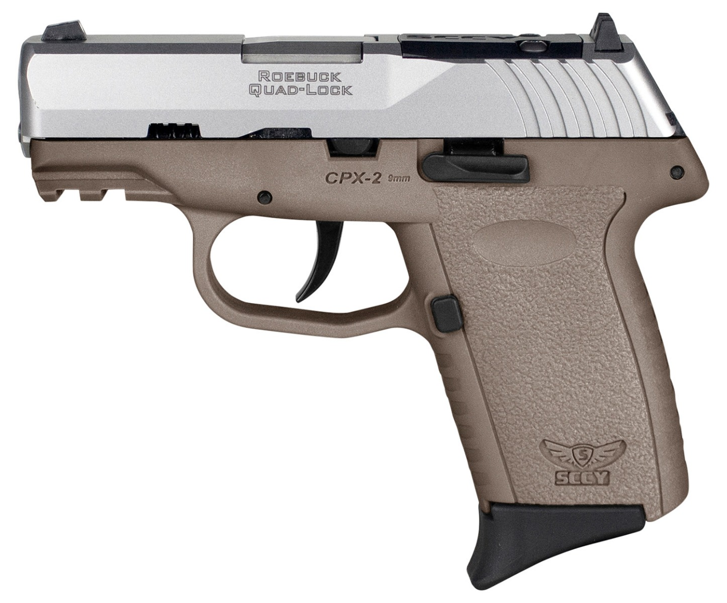 SCCY CPX-2 9mm 3.1" 10rd, Silver/Flat Dark Earth - CPX-2TTDEG3 - Sccy