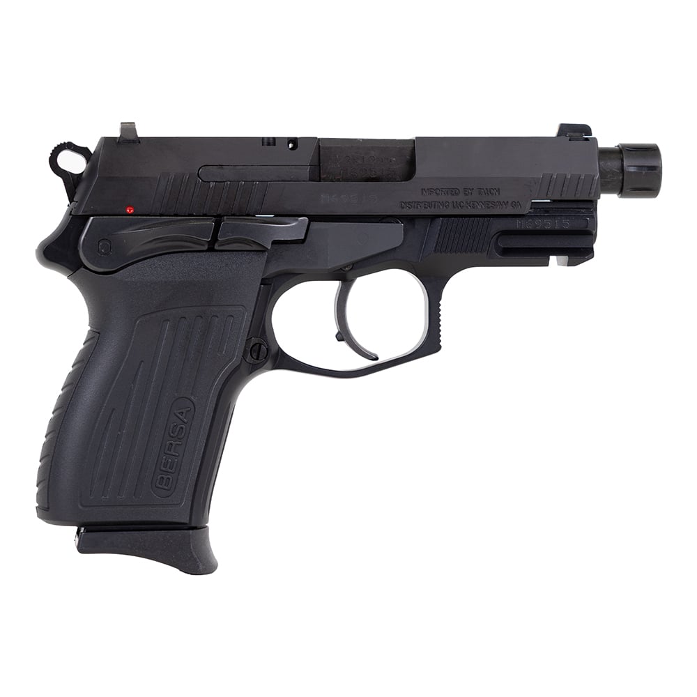 Bersa TPR9C Compact 9mm Pistol, 4.1" Barrel, Fixed Sights, Black - TPR9CMX - Bersa