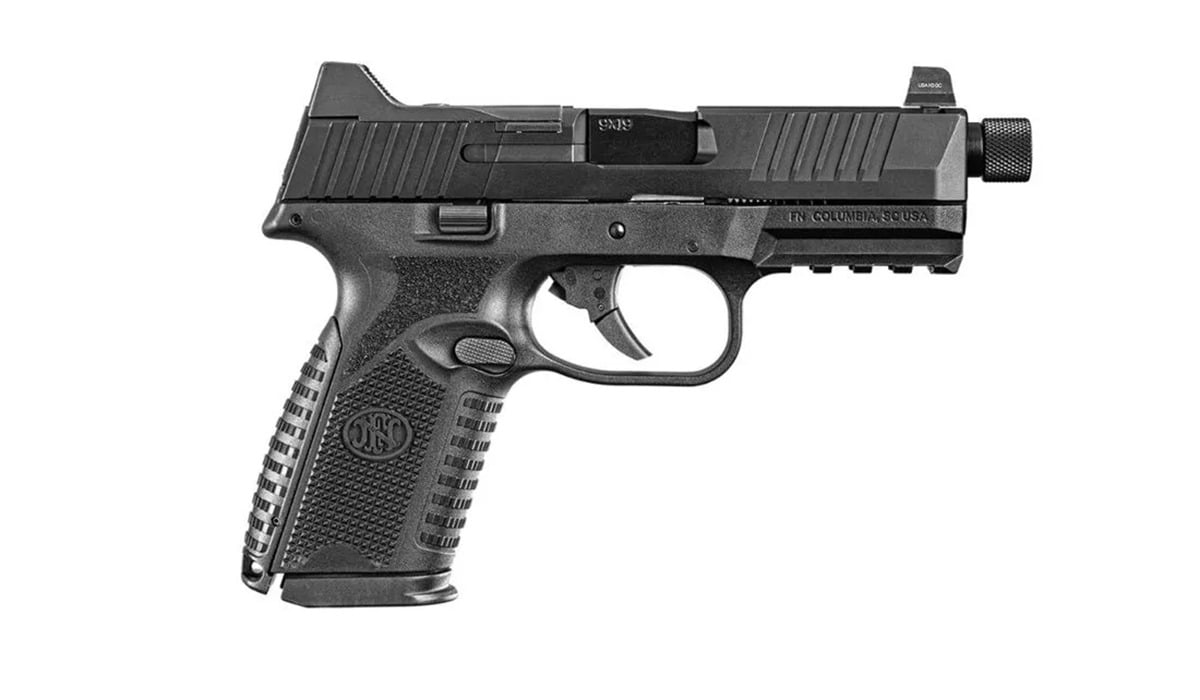 FN FN509M 9mm Pistol, 4.5" Barrel, Suppressor Sights, Black - 66100837 - FN