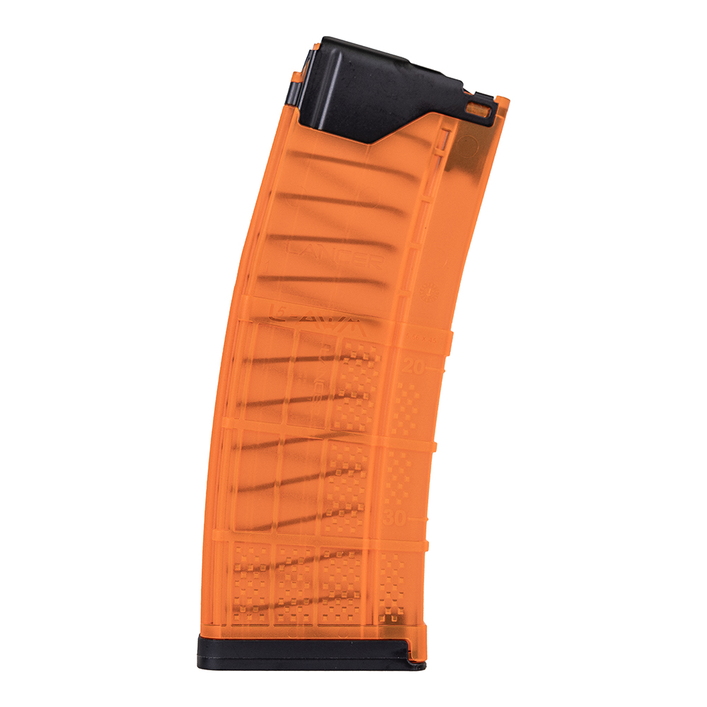 Lancer Systems L5AWM 30rd 5.56x45mm/.223 Rem Magazine, Translucent Blaze Orange - Lancer Systems