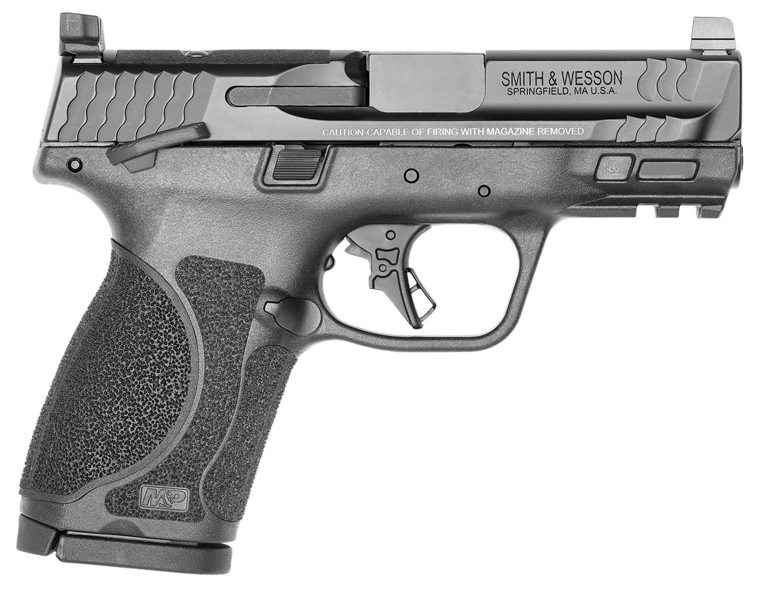Smith & Wesson M&P 2.0 9mm Pistol, 3.6" Barrel, Optic Height Sights, Black - 13570 - Smith & Wesson