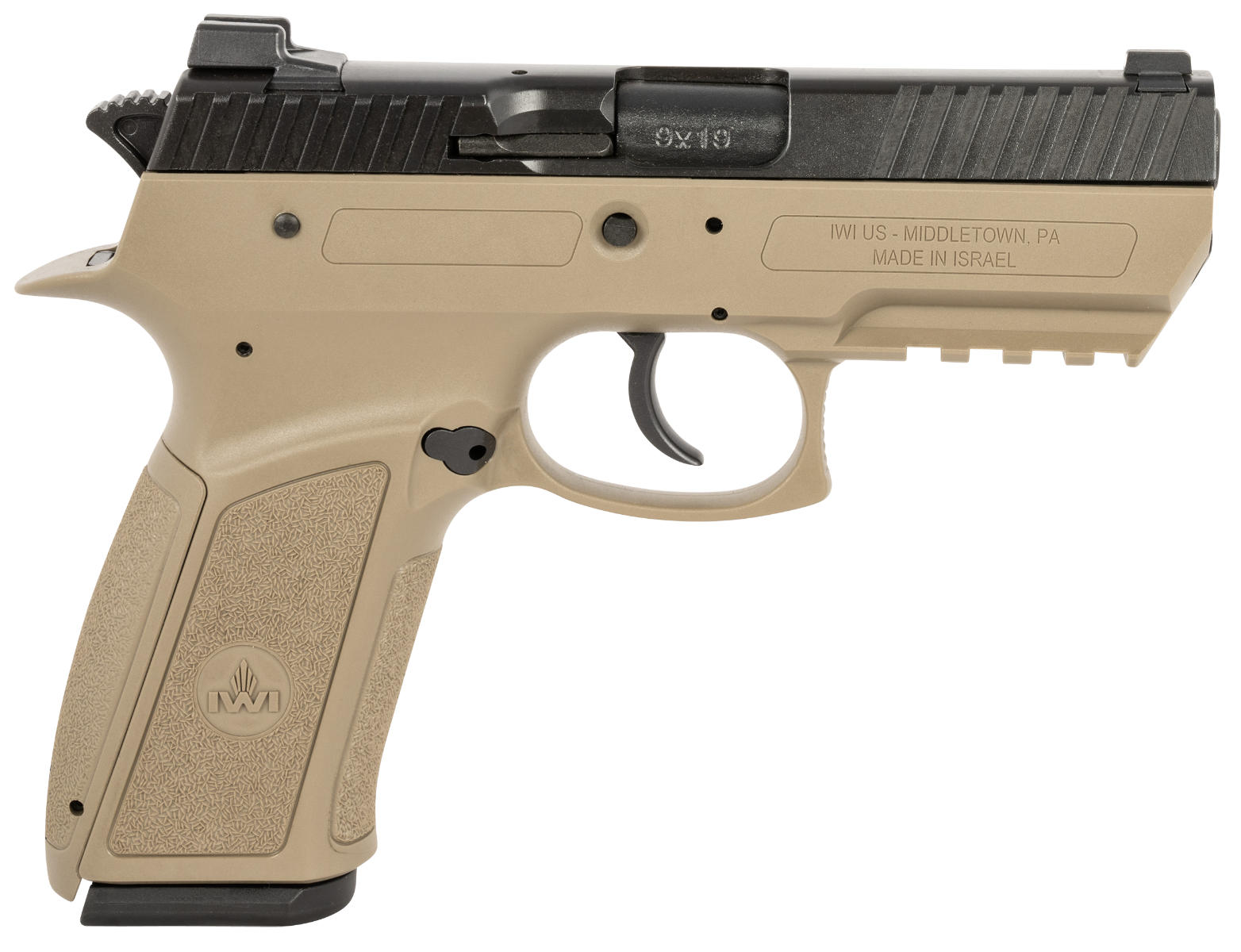 IWI Jericho 941 9mm 3.8" 17rd Pistol, Flat Dark Earth - J941PSL9FDII - Iwi