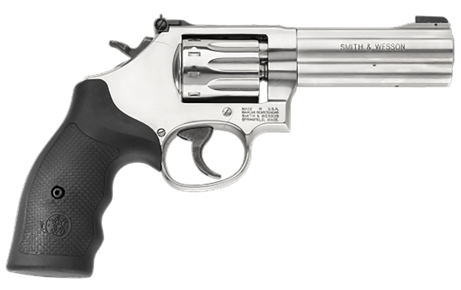 Smith & Wesson 617 .22LR Revolver, 4" Barrel, Adjustable Sights, Silver - 160584 - Smith & Wesson