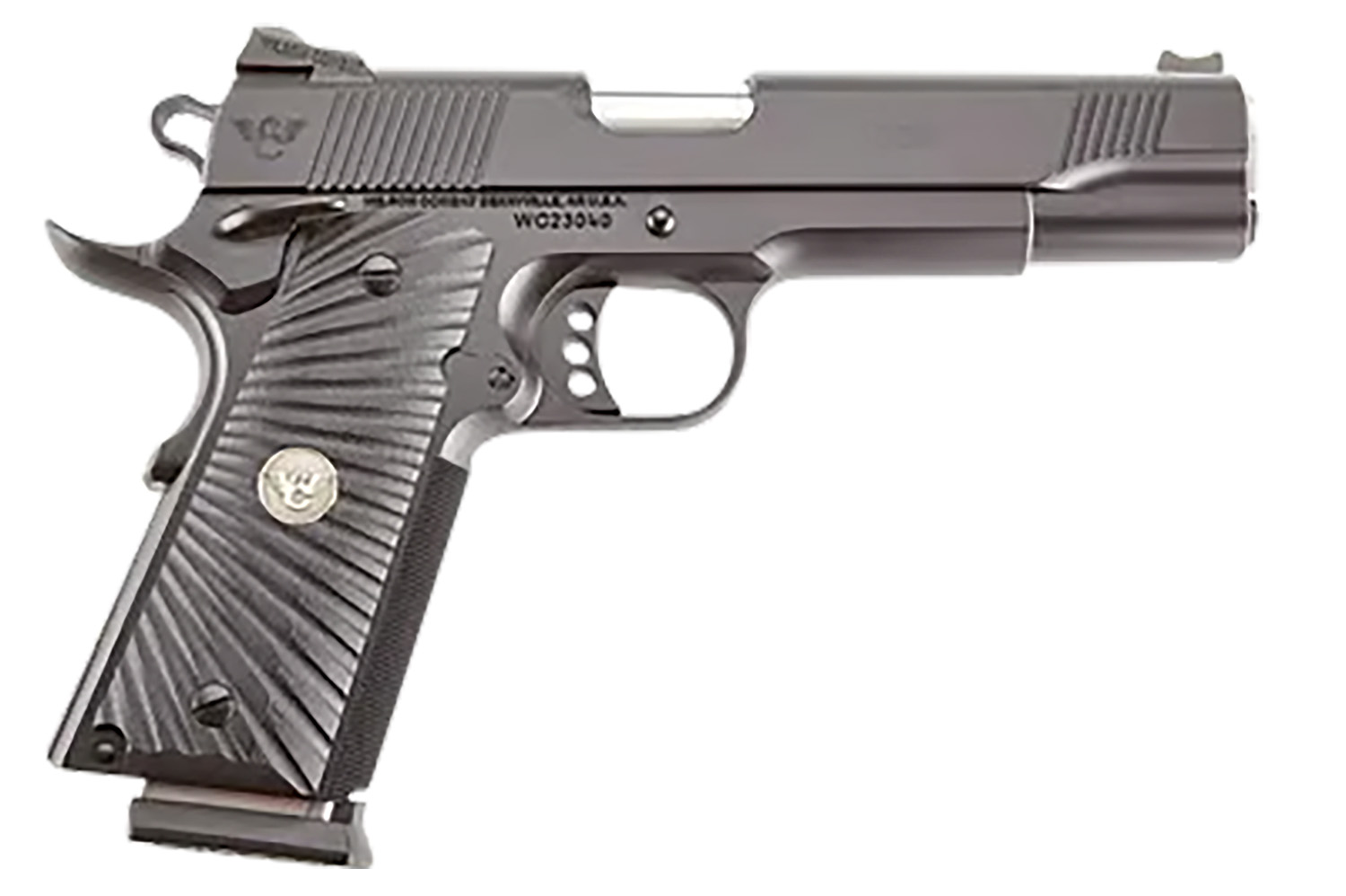 Wilson Combat .45 ACP 1911 Pistol, 5" Barrel, Fiber Optic Front Sights, Black - CQBFS45A - Wilson Combat