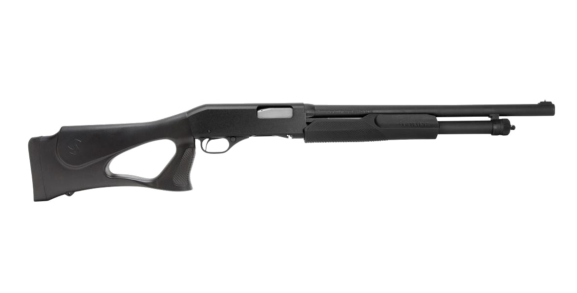 Stevens 320 Security 18.5" 12 Gauge 5rd Pump Action Shotgun, Black