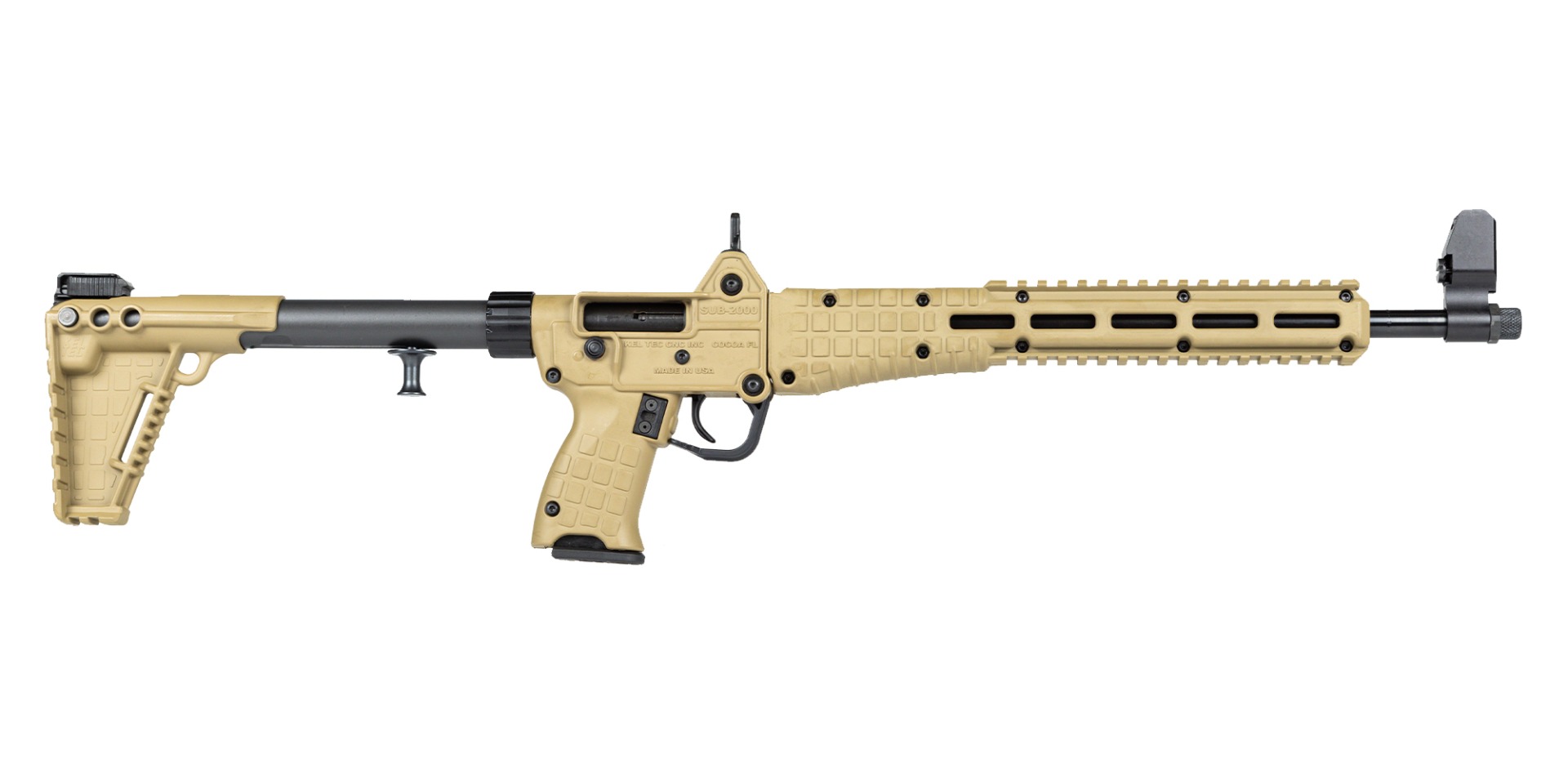 Kel-Tec Sub2000M 9mm 16.25" 10rd Rifle, Tan - SUB2K9MPBTAN - Kel-Tec