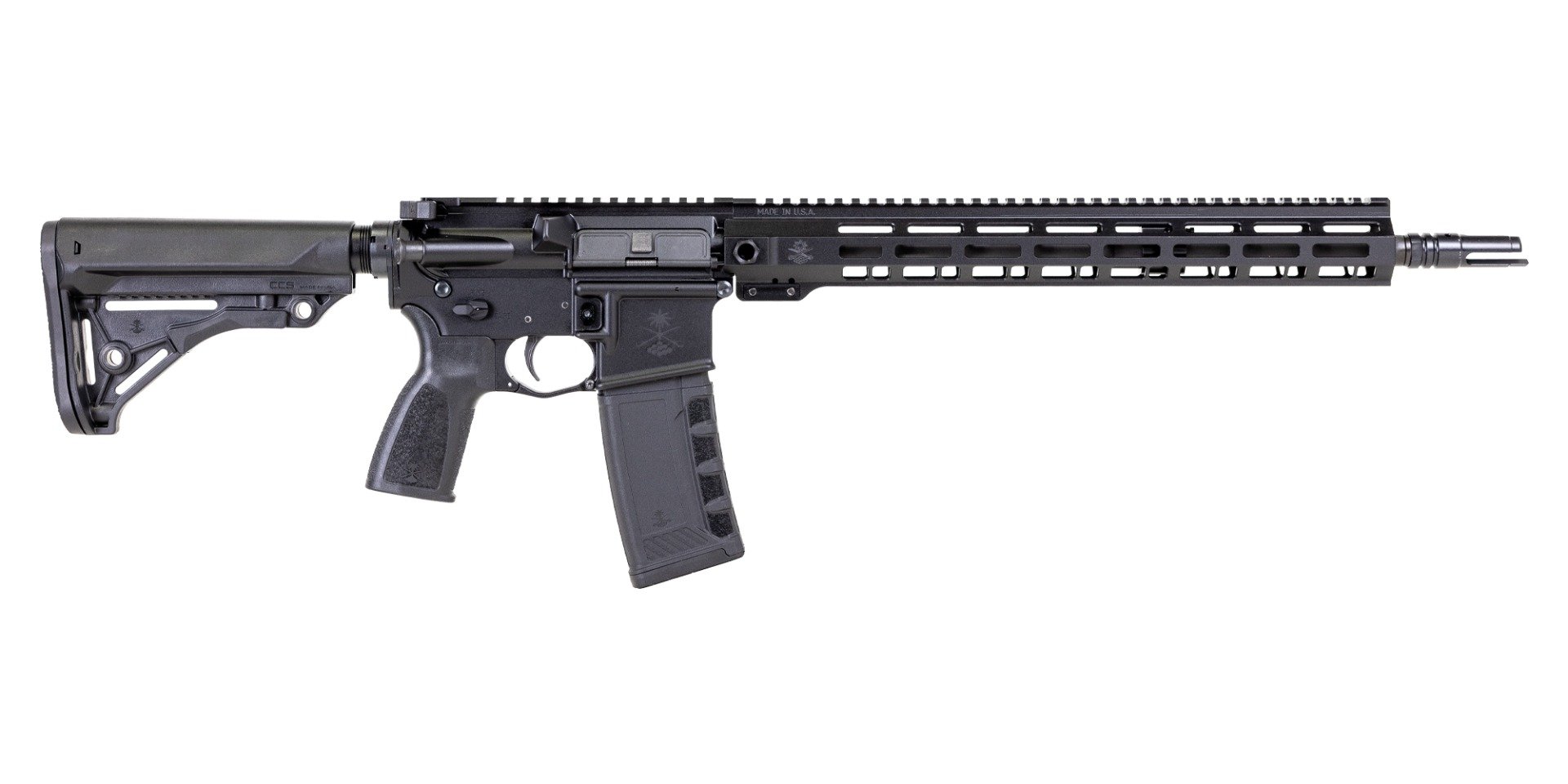 PSA "Sabre" Forged 16" FN CHF CL Mid-Length 5.56 15" Sabre QD Rail Sabre Furniture Rifle - Palmetto State Armory