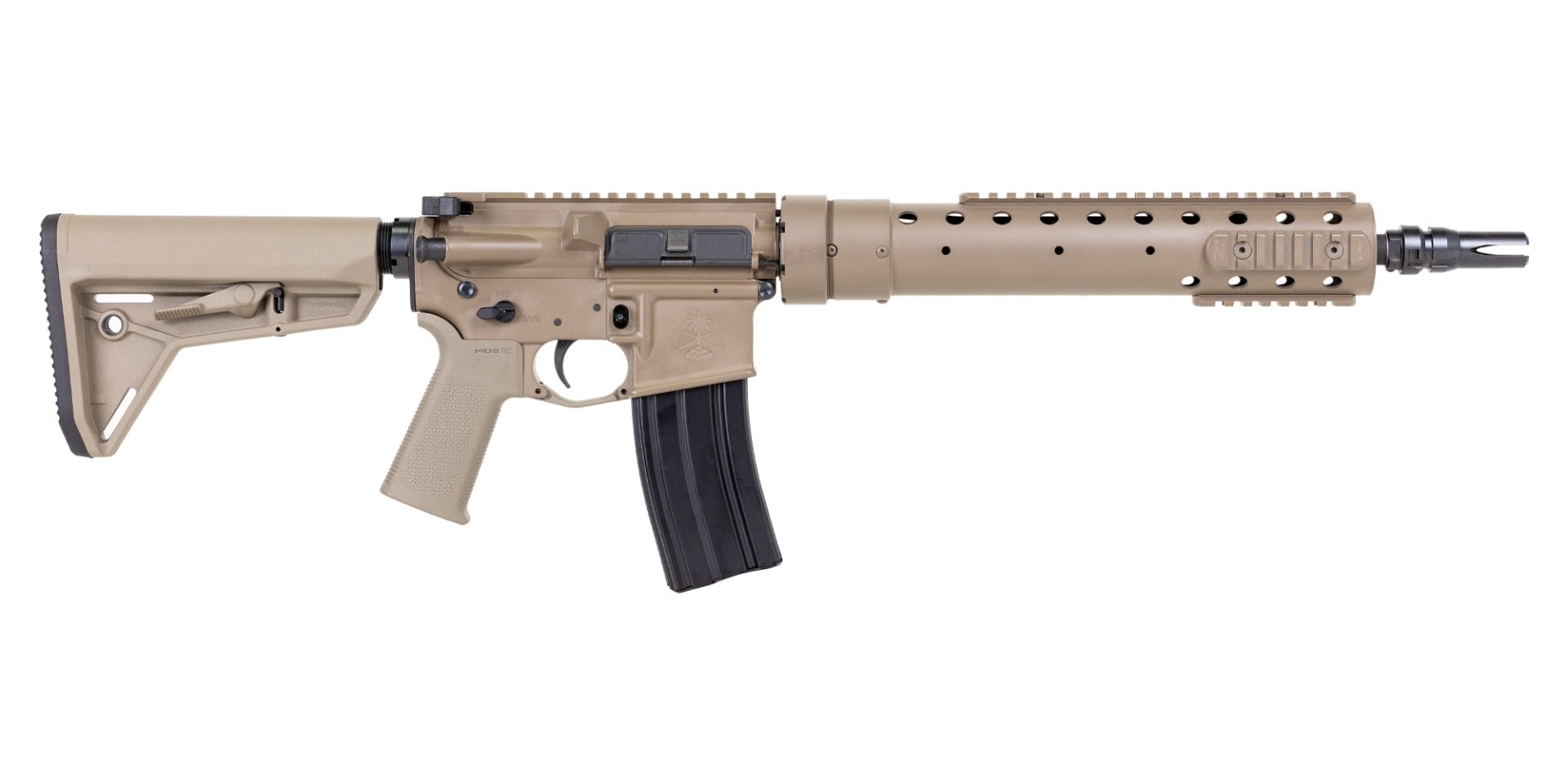 PSA "Sabre" MK12 Mod S 13.7" FN CHF CL w/ PRI Gen 3 Tube & JMAC Keymo P&W Magpul SL Rifle - FDE - Palmetto State Armory
