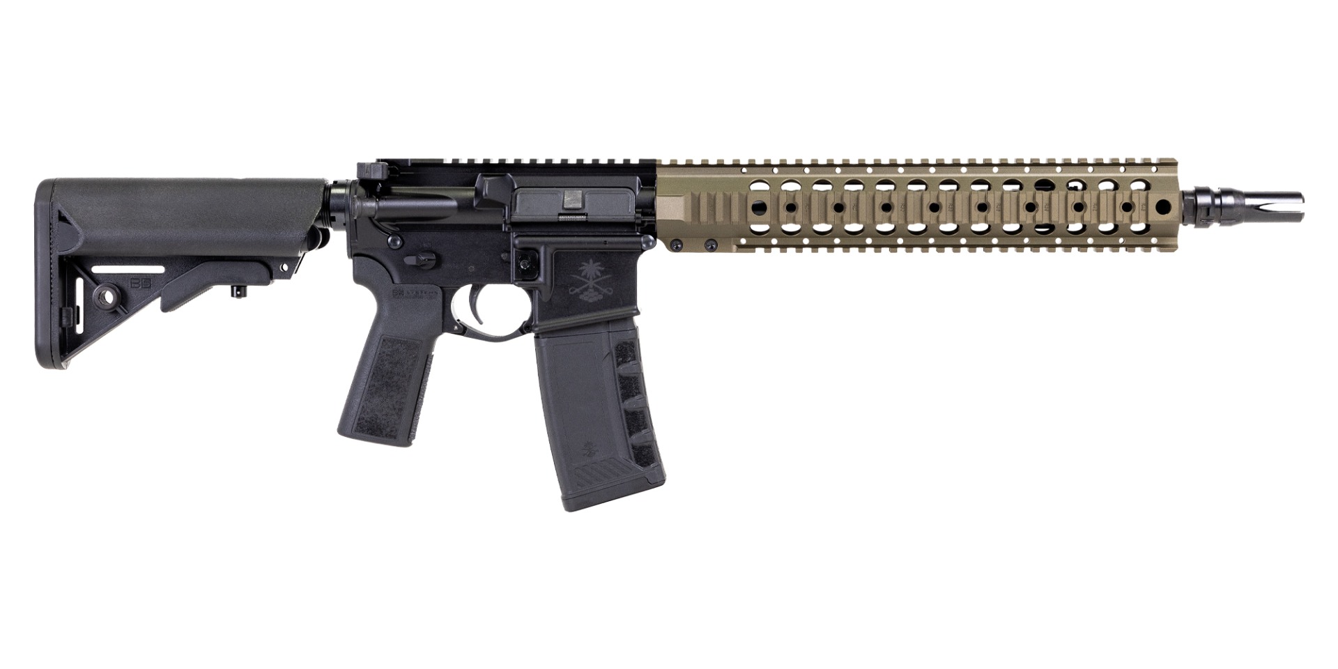 PSA "Sabre" Forged 13.7" Mid-Length 5.56 with 13" ODG Quad Rail, JMAC GFHCE P&W, and B5 Sop-Mod Furniture - Palmetto State Armory