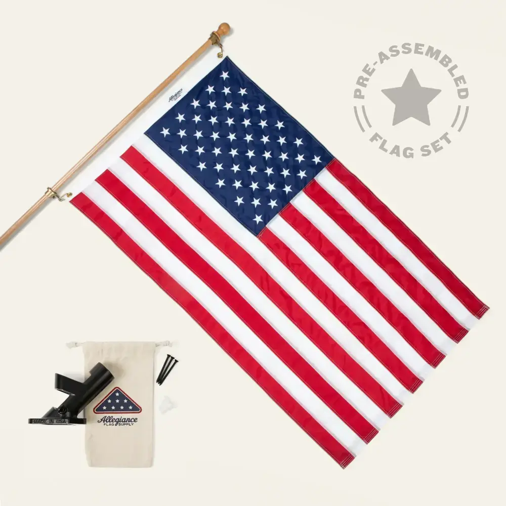 Allegiance Flag Supply - USA Flag Set 3x5 - Allegiance Flag Supply
