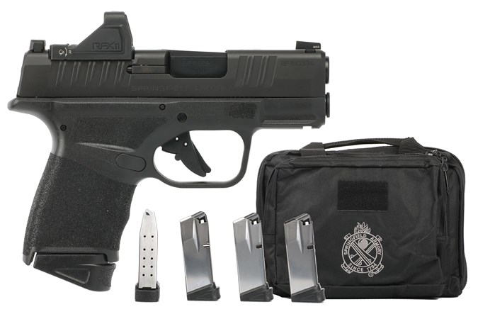 Springfield Hellcat OSP 9mm 3" 13rd Pistol Gear Up w/ Viridian RFX Green Dot, Black - HC9319BOSP-GU24 - Springfield Armory