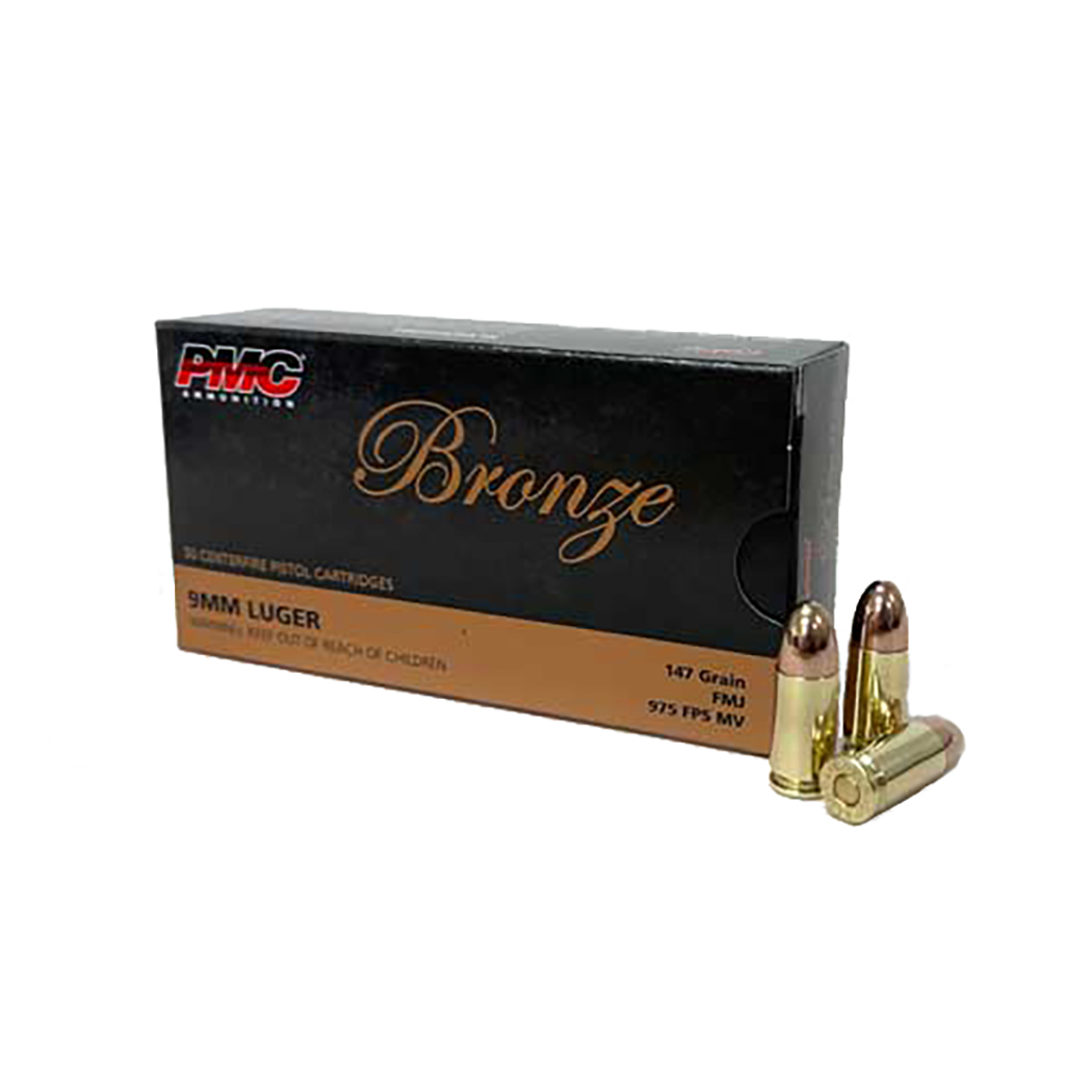 PMC Bronze 9mm 147gr FMJ Ammo, 50rds - 9H - Pmc