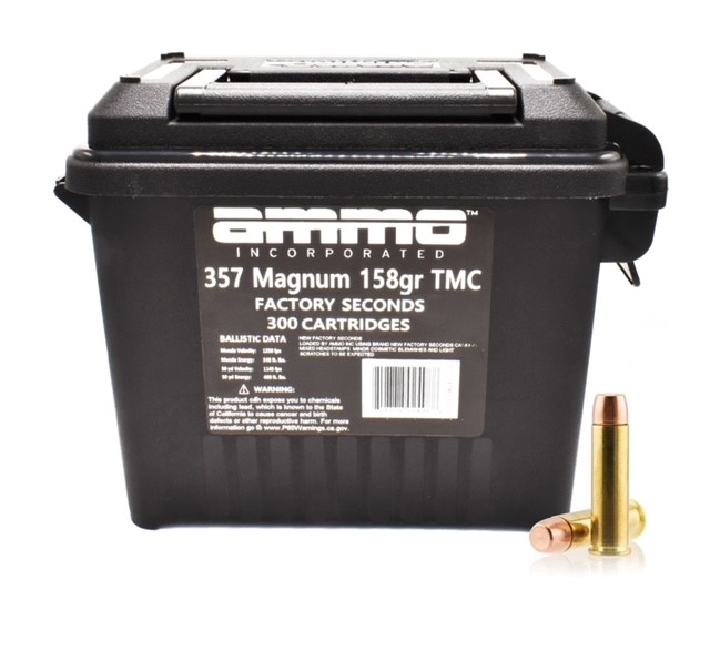 Ammo Inc .357 Magnum 158gr TMC Ammo Can, 300rd - 357158TMC-FS300 - Ammo Inc