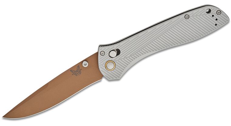 Benchmade Seven Ten Folding Recurve Drop Point Knife, Gray - 710FE-24 - Benchmade